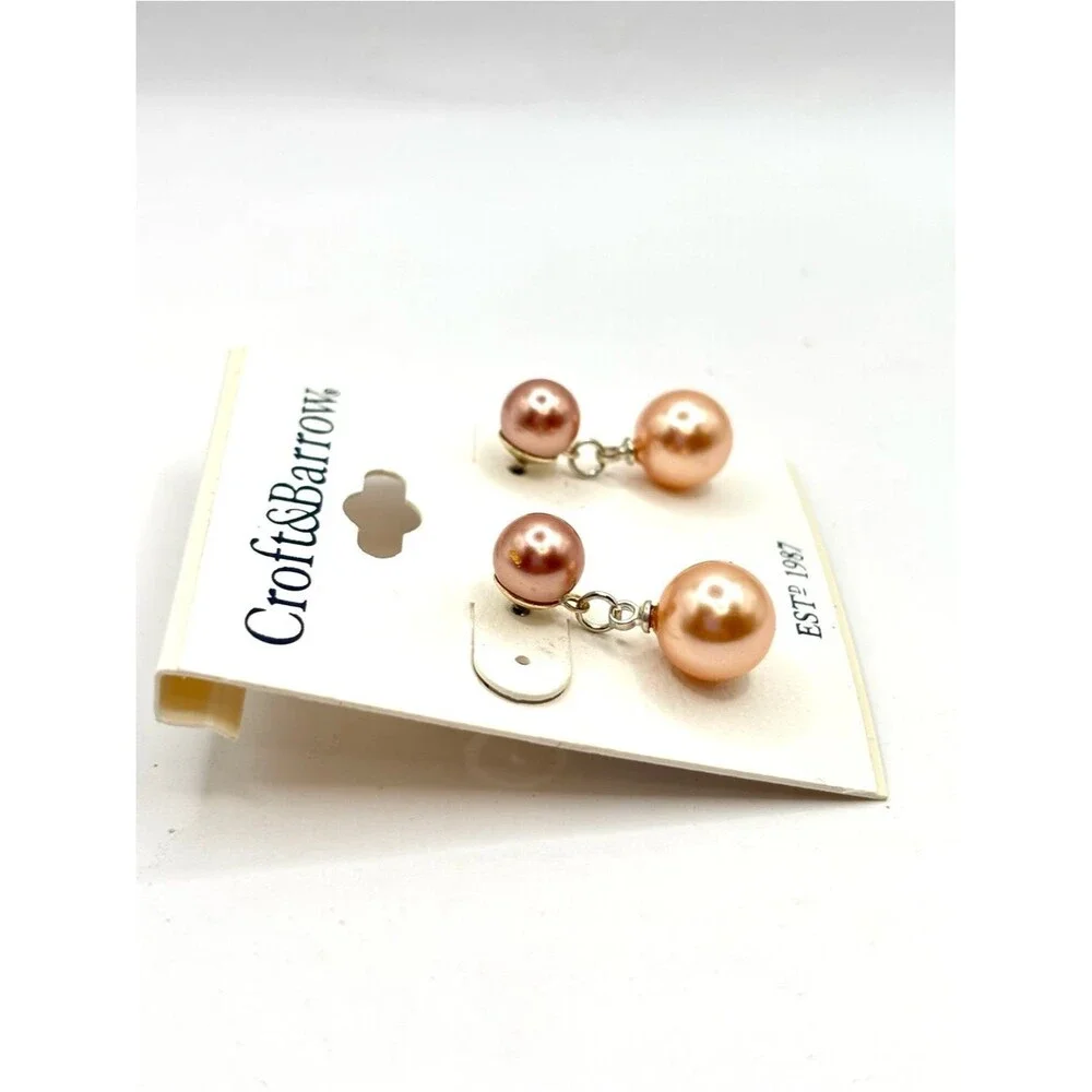Croft & Barrow Gold-Tone Hoop, Twisted Drop and Rose Pearl Earring Bundle